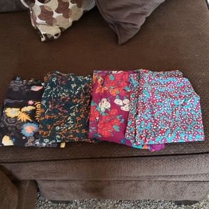 Four pack floral leggings